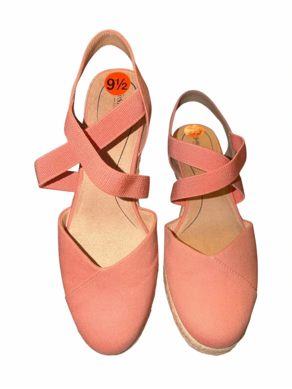NWOT LifeStride Women's Kimball Wedge Espadrilles Coral Pink